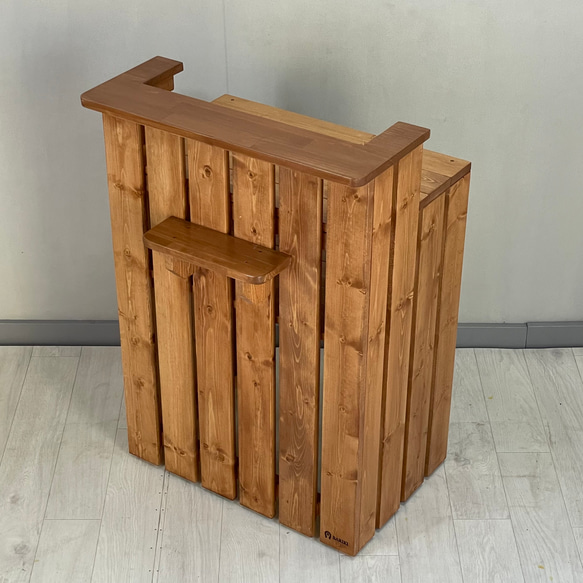 受注製作_BARIKI_レジカウンター 木製カウンター 幅66cm×奥行53cm×高さ95cm_B007B 木製カウンター