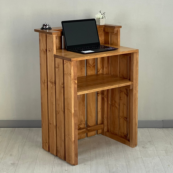 受注製作_BARIKI_レジカウンター 木製カウンター 幅66cm×奥行53cm×高さ95cm_B007B 木製カウンター