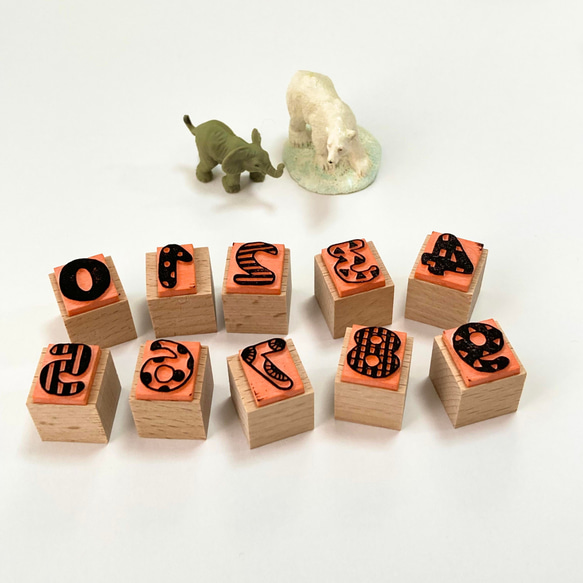 ☆　個性が光る♪数字のはんこセット【0〜9・10個入り】 6枚目の画像