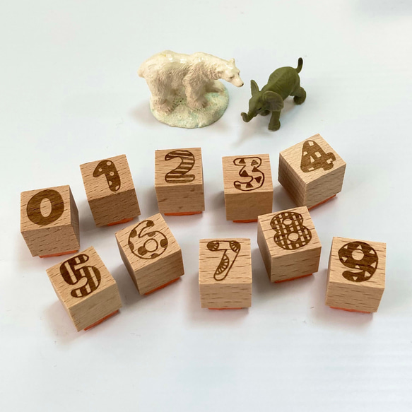☆　個性が光る♪数字のはんこセット【0〜9・10個入り】 3枚目の画像