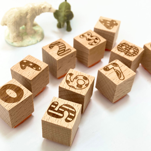 ☆　個性が光る♪数字のはんこセット【0〜9・10個入り】 2枚目の画像