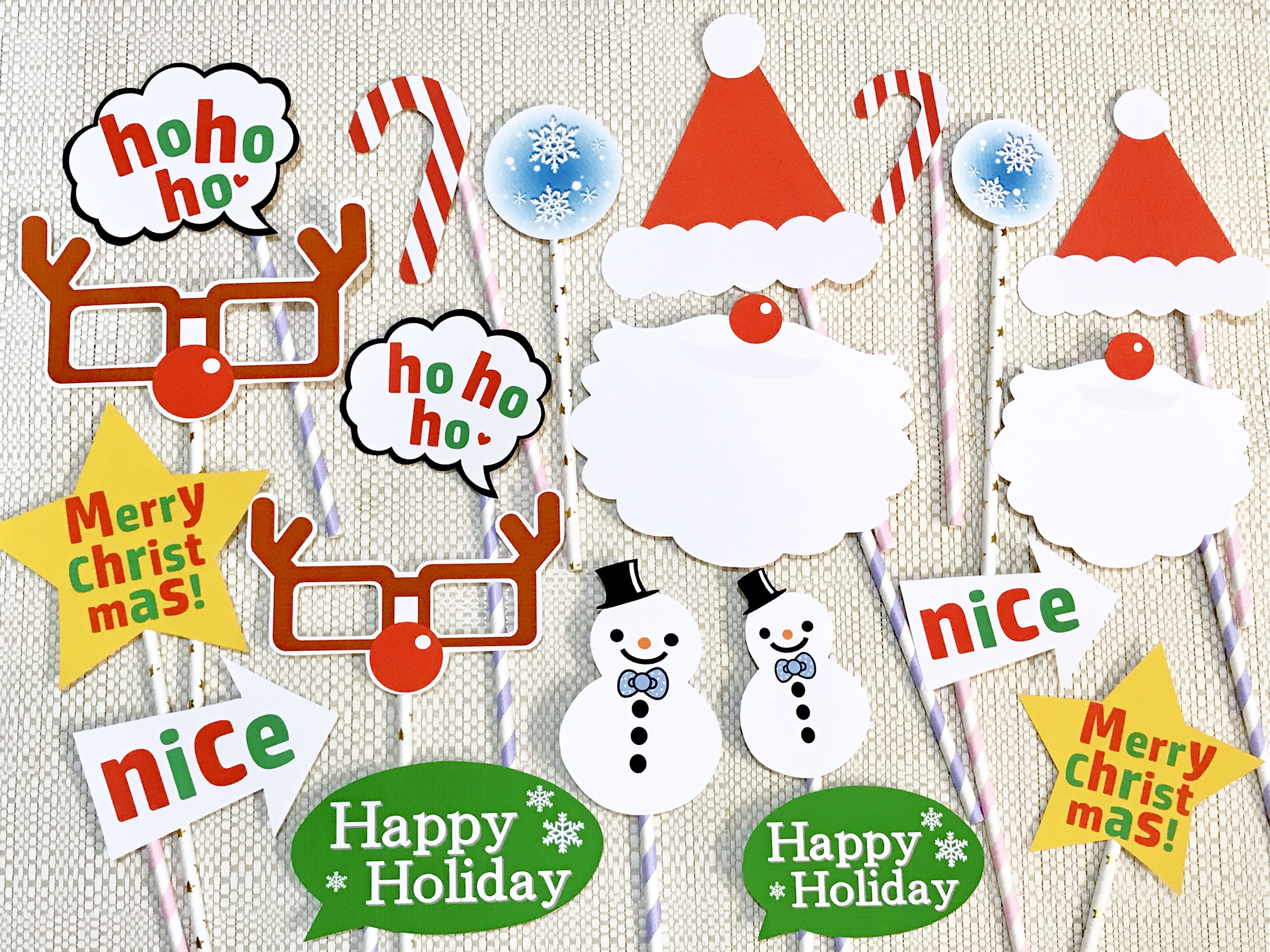 親子で使えるセット☆クリスマス☆フォトプロップス☆結婚式やパーティ