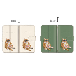 猫好き 猫柄 スマホケース 手帳型 iPhoneケース androidケース ほぼ全機種対応 animal_061h 12枚目の画像