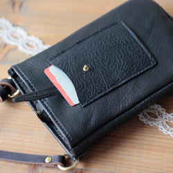 [限量銷售，無再次上架] New Deerskin Smartphone Pouch SS / Black x Black 2 第4張的照片