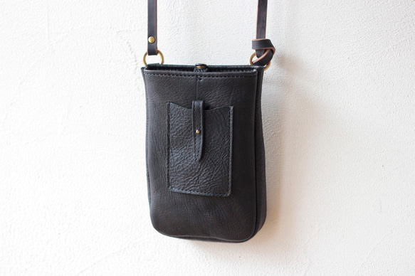 [限量銷售，無再次上架] New Deerskin Smartphone Pouch SS / Black x Black 2 第2張的照片