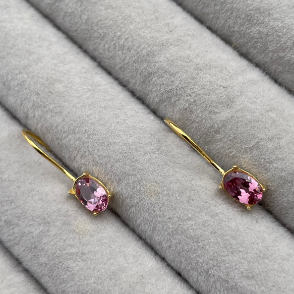 Rose pink … Malaya Garnet pierce 6枚目の画像