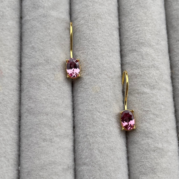 Rose pink … Malaya Garnet pierce 3枚目の画像