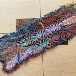 マフラー　イタリア製毛糸使用  軽い　柔らかい　一点物 4枚目の画像