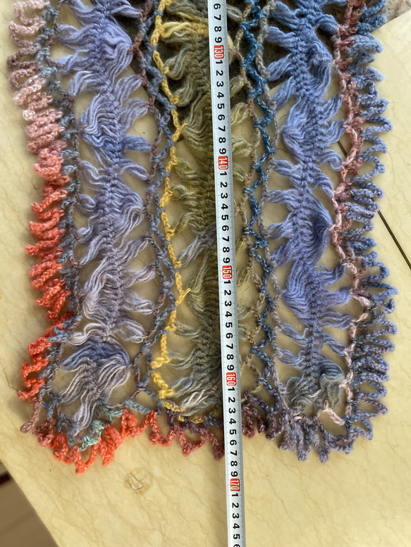 マフラー　イタリア製毛糸使用  軽い　柔らかい　一点物 5枚目の画像