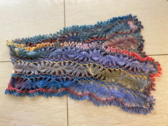 マフラー　イタリア製毛糸使用  軽い　柔らかい　一点物 3枚目の画像