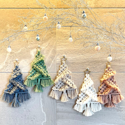 Xmas tree mini マクラメタペストリー ☆ミニ☆ その他インテリア雑貨 
