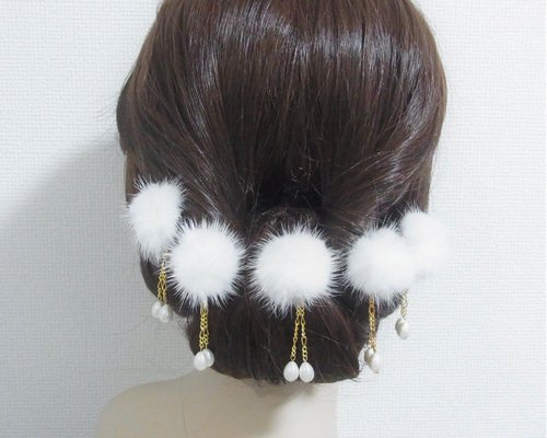 acca ミンクファー ヘアアクセサリー ブラウン 保存版】 ACCA ミンクファー ブラウン ヘアクリップ ヘア