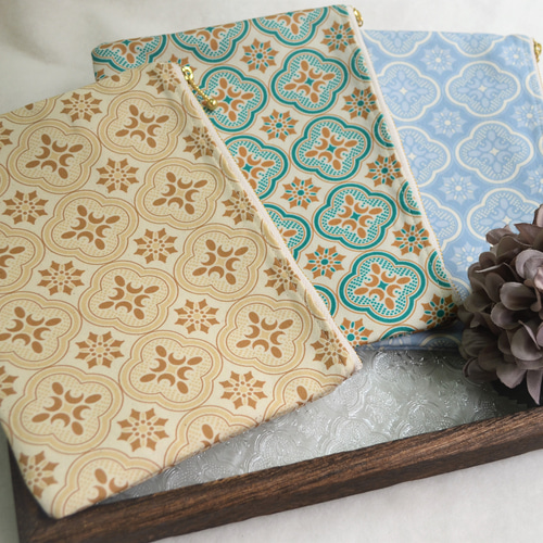 台湾海棠（かいどう）花柄のポーチ Lサイズ 台湾レトロ レトロ