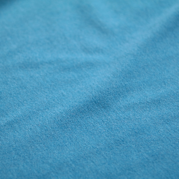 起毛 ドルマン スリムフィット ストレッチ 長袖 暖かい ボートネック 日本製 フリーサイズ ブルー 水色　 8枚目の画像