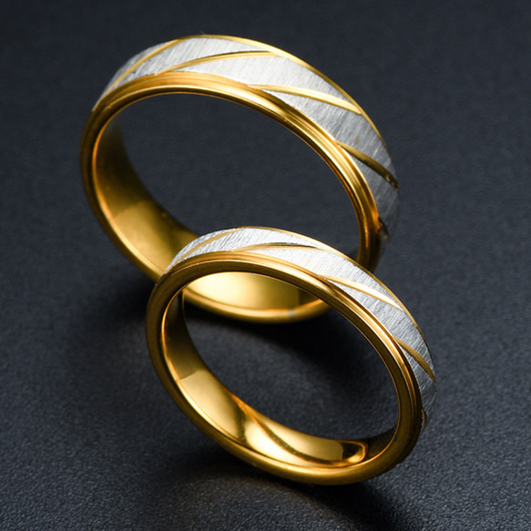 AOI Jewel リング 指輪 アクセサリー ペアリング ペアルック カップル ステンレス 1枚目の画像