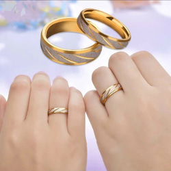 AOI Jewel リング 指輪 アクセサリー ペアリング ペアルック カップル ステンレス 7枚目の画像
