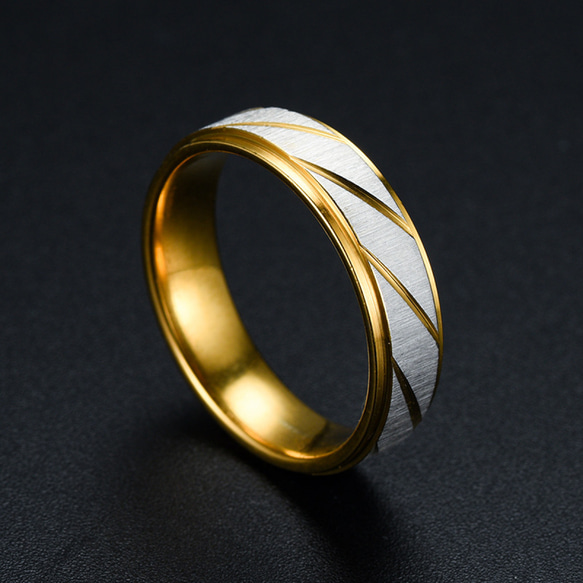 AOI Jewel リング 指輪 アクセサリー ペアリング ペアルック カップル ステンレス 4枚目の画像