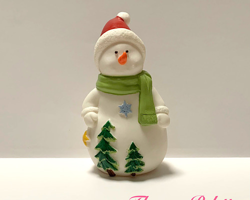 クリスマストールペイントほか飾りセット5点 トールペイント：クリスマスプレート サンタ 雪だるま うさぎ