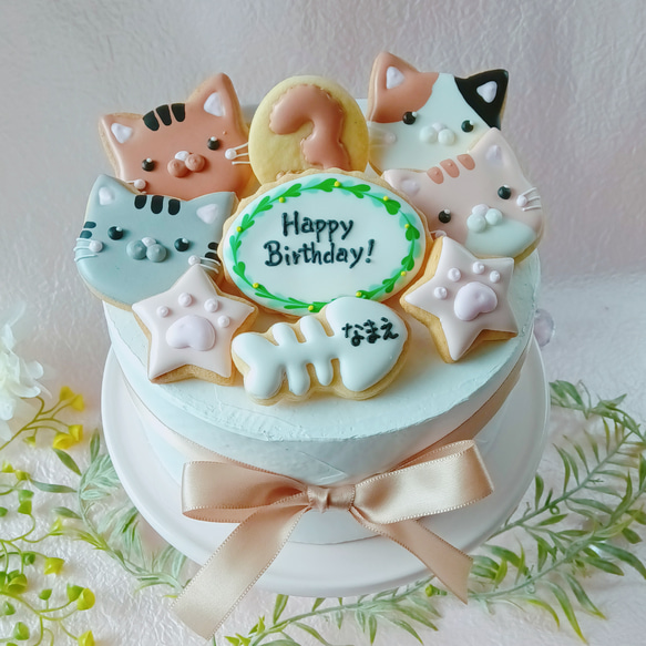 誕生日セット】ねこアイシングクッキー クッキー yumelala 通販
