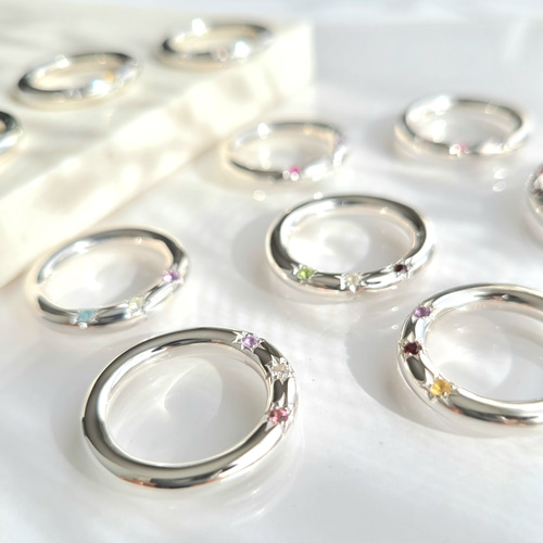 特別販売 - 6月16日出品終了、天然石シルバーリング４つセット - お店