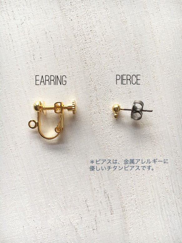 3color big hoop pierce/earring(Red) 4枚目の画像