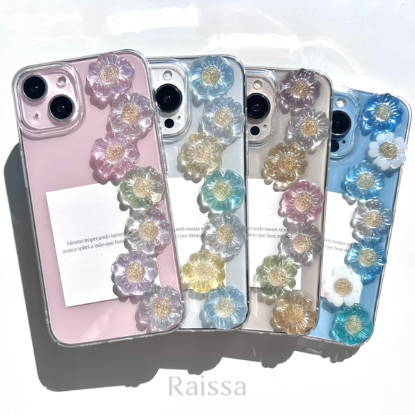 R68 shunkashuutou クリアケース お花ケース フラワーケース iPhone