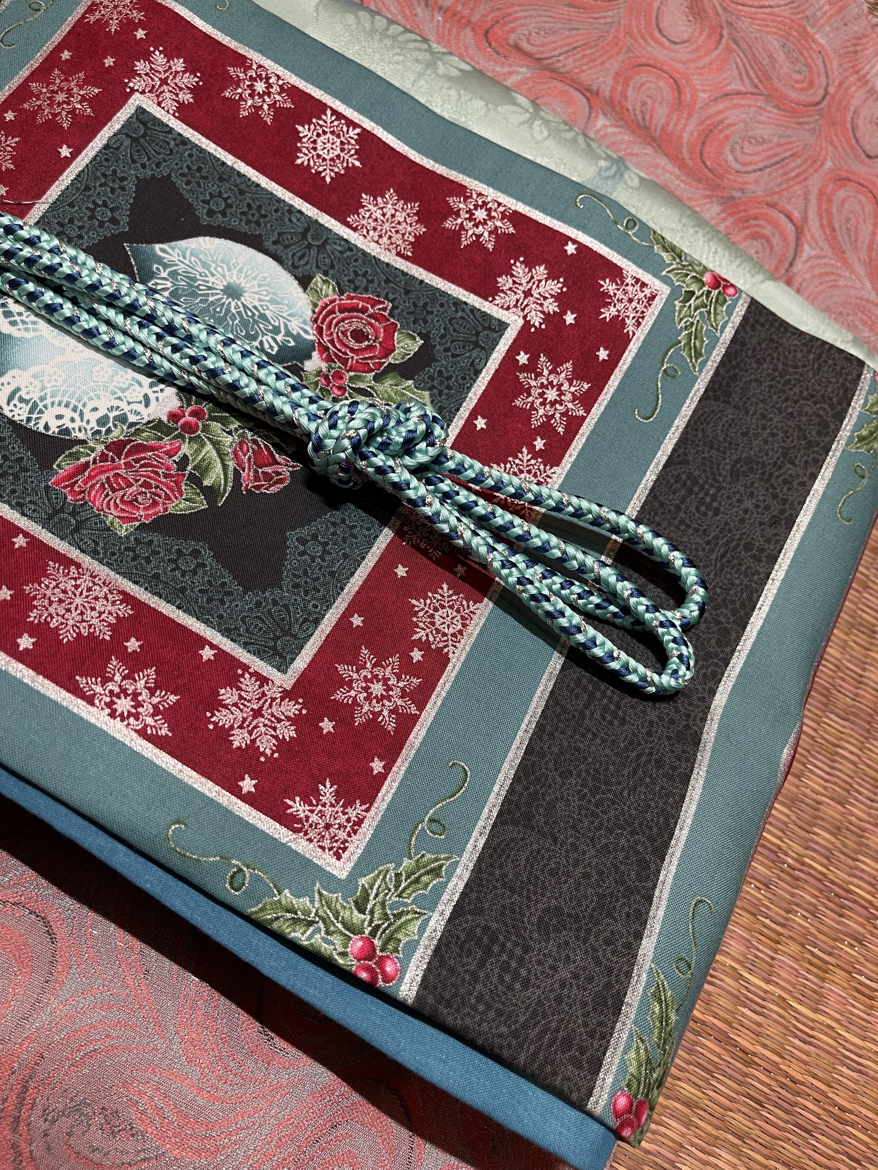 Sale❣️半幅帯　パッチワーク薔薇の季節　和ラボ帯屋オリジナル　少々難あり