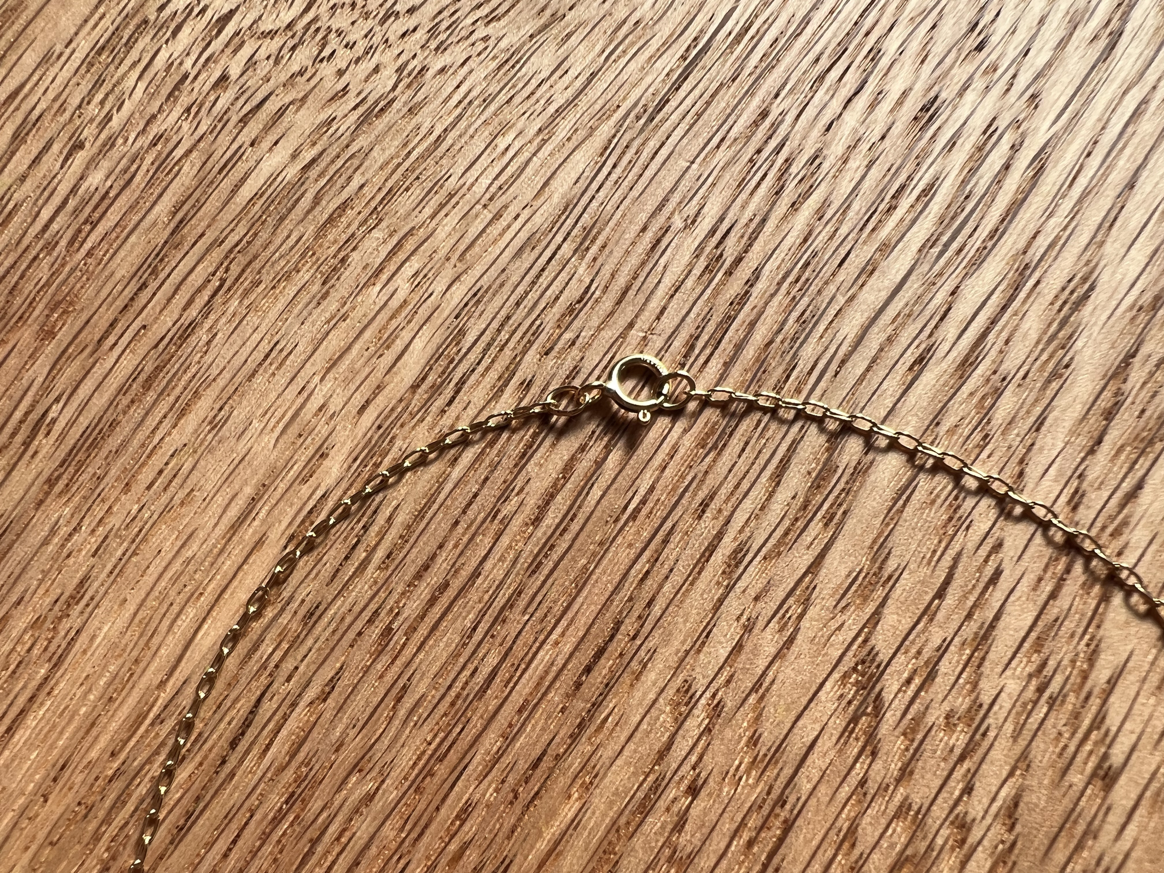 【14KGF】スイスブルートパーズの一粒ネックレス