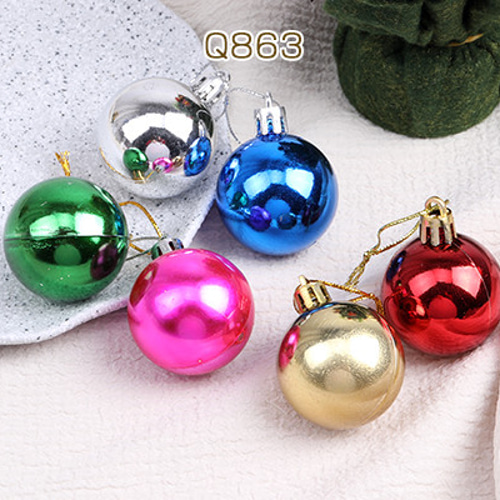 Q863 3袋 クリスマス装飾 クリスマスツリー飾り ボール 3X（1袋