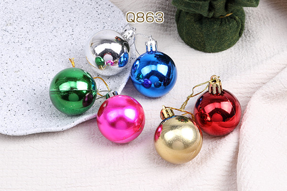 Q863  3袋  クリスマス装飾 クリスマスツリー飾り ボール  3X（1袋）※ネコポス不可 1枚目の画像