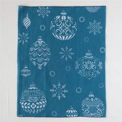 手染手帕～聖誕飾品～（顏色：孔雀藍） 第2張的照片