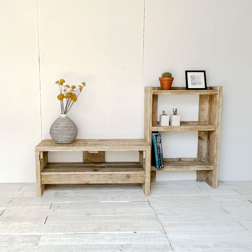 リサイクルウッド☆足場材 幅90cm ローボード RW0222 テレビ台・テレビ