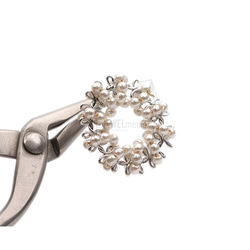 ERG-2235-R [2pieces] 珍珠圓形耳環 ,珍珠圓形耳釘 第4張的照片