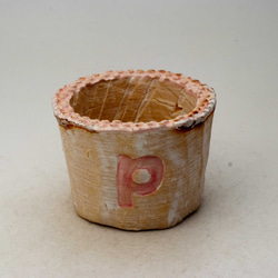 陶器製（2号ポット相当）多肉植物の欲しがる植木鉢 PSc-ピンク 5306 1枚目の画像