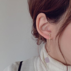 KAKERA design stick pierce/earring(Lavender) 2枚目の画像