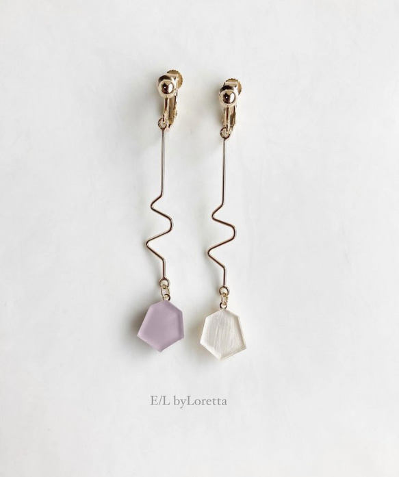 KAKERA design stick pierce/earring(Lavender) 1枚目の画像