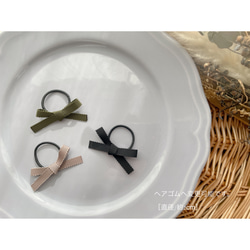 simple  ribbon clip   ヘアアクセサリー　ヘアクリップ　キッズ　ベビー　出産祝い　リボン　ヘアゴム 4枚目の画像