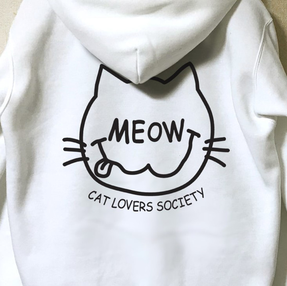 CAT LOVERS SOCIETY / WHITE / ジップパーカー 1枚目の画像