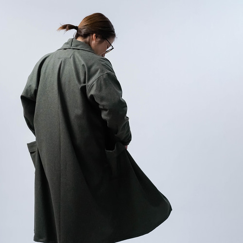 お試し品！数量限定【ウールコート】 軽いメルトンウール100% コート