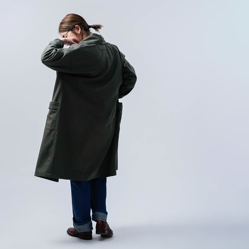 お試し品！数量限定【ウールコート】 軽いメルトンウール100% コート