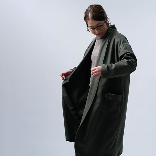 お試し品！数量限定【ウールコート】 軽いメルトンウール100% コート