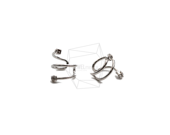 ERG-2236-R [2 件] 圓形耳罩耳環 第2張的照片