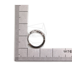 ERG-2239-R【2 件】圓形 CZ 一觸式耳環，圓形一觸式耳釘 第5張的照片