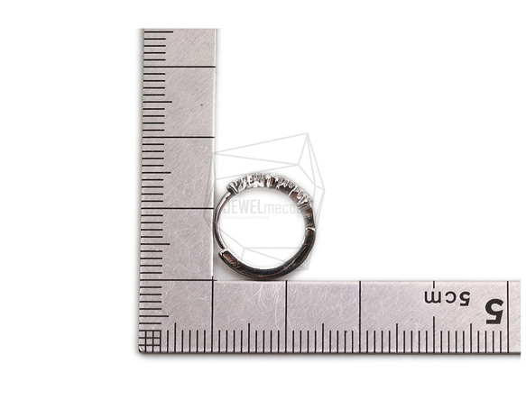 ERG-2239-R【2 件】圓形 CZ 一觸式耳環，圓形一觸式耳釘 第5張的照片