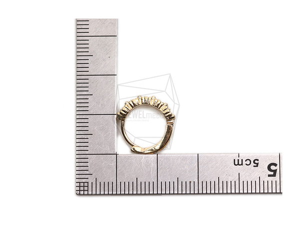 ERG-2240-G【2 件】圓形 CZ 一觸式耳環，圓形一觸式耳釘 第5張的照片