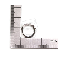 ERG-2240-R【2 件】圓形 CZ 一觸式耳環，圓形一觸式耳釘 第5張的照片
