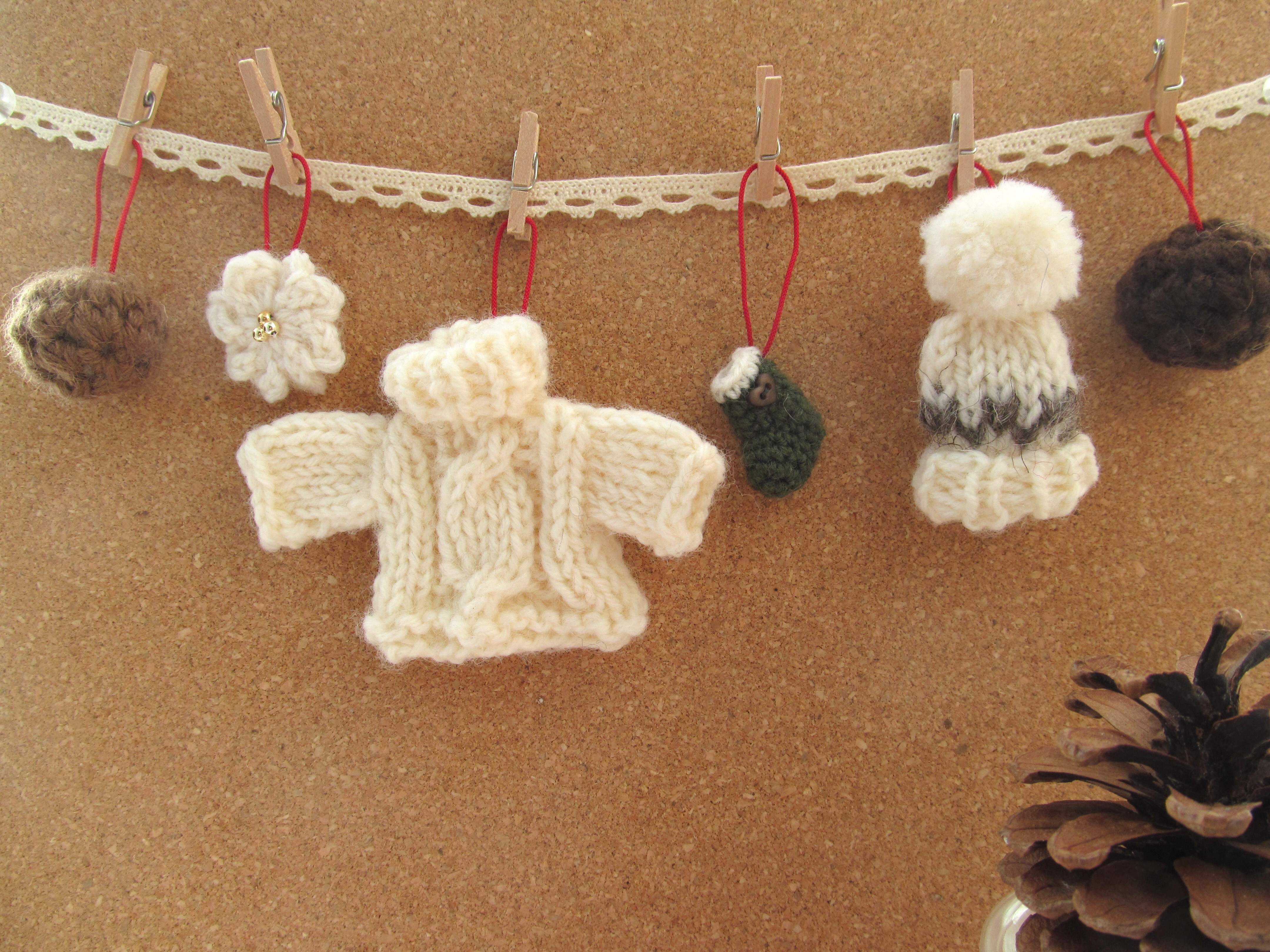 クリスマス＊ガーランド＊毛糸＊棒針編み・かぎ針編み＊セーター・帽子