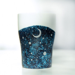夜空と三日月のフリーカップ（シルバー 2枚目の画像