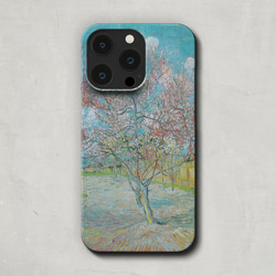 スマホケース / フィンセント・ファン・ゴッホ「 花咲く桃の木」 iPhone 全機種対応 ゴッホ ペール 絵画 レトロ 2枚目の画像