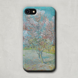 スマホケース / フィンセント・ファン・ゴッホ「 花咲く桃の木」 iPhone 全機種対応 ゴッホ ペール 絵画 レトロ 3枚目の画像